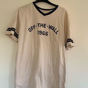 Vans off the wall cream shirt size large
